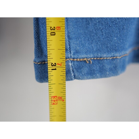 Almost Famous Denim Cargo Jean Straight Leg in Med Blue Wash Size 9 - Picture 7 of 10